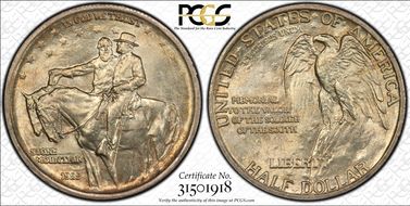 1925 50C Stone Mountain MS66