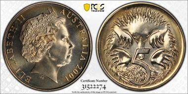 2001 5C Large Head MS68