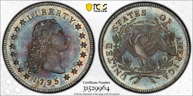 1795 $1 Flowing Hair, BB-18 MS66