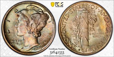 1945-S 10C Inverted S, FS-504 MS66+