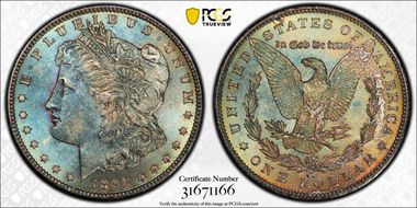 1892-CC $1 MS66+