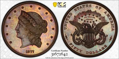 1877 $50 J-1549 PR67BN