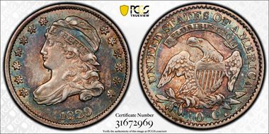 1829 10C JR-2 AU53