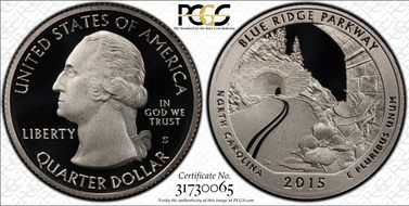 2015-S 25C Blue Ridge Pkwy NP PR70DCAM