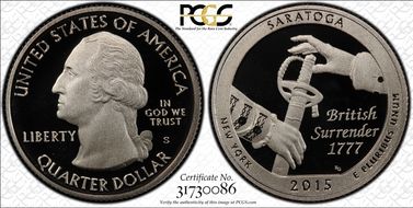 2015-S 25C Saratoga NP PR70DCAM