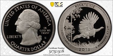 2015-S 25C Kisatchie NP First Strike PR70DCAM