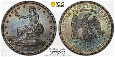 1878-S T$1 Trade AU58