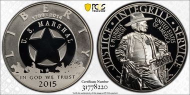 2015-P $1 U.S. Marshals Service First Strike PR70DCAM