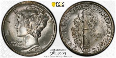 1925 10C MS68+ FB