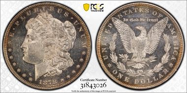 1878 7TF $1 Reverse of 1879 MS62DMPL