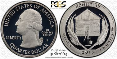 2015-S 25C Homestead NP - Silver PR70DCAM