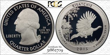 2015-S 25C Kisatchie NP - Silver PR70DCAM