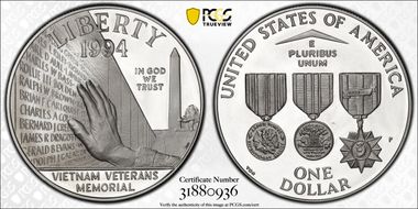 1994-P $1 Vietnam PR70DCAM