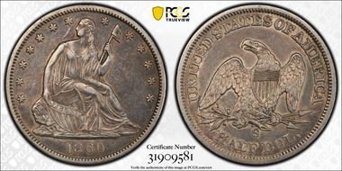 1860-S 50C WB-1, Large S XF45