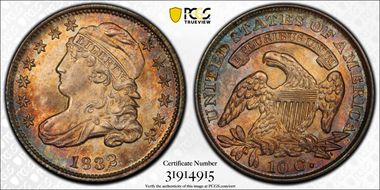 1832 10C JR-7 MS66+