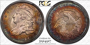 1834 10C JR-5 Large 4 MS67+