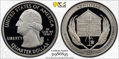 2015-S 25C Homestead NP - Silver First Strike PR70DCAM