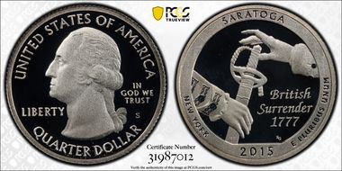 2015-S 25C Saratoga NP - Silver First Strike PR70DCAM