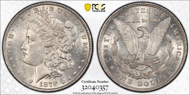 1878 7TF $1 VAM 220, Tripled R AU58