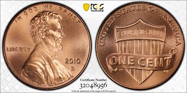 2010-D 1C Shield MS67RD