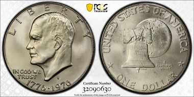 1976-S $1 Silver MS66