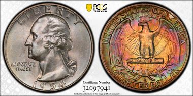 1954-D 25C MS66