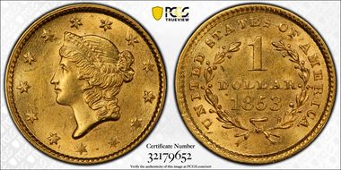 1853 G$1 MS63