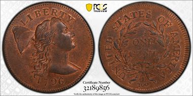 1796 1C S-84 Liberty Cap MS66+ RB