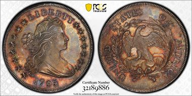 1795 $1 BB-52, Centered Bust MS66