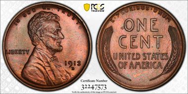 1913-D 1C MS65BN