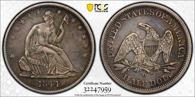 1844-O 50C WB-5 Large O XF45