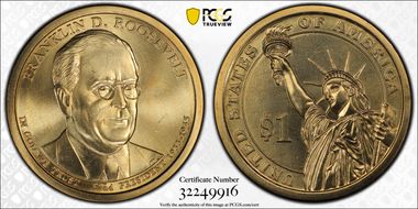 2014-P $1 Franklin D. Roosevelt Position B MS67