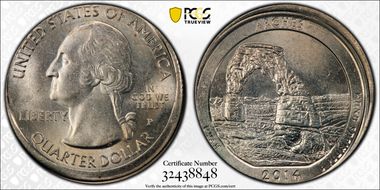 2014-P 25C Arches NP AU58