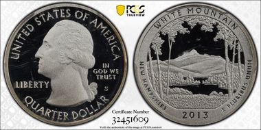 2013-S 25C White Mountain NP-Silver PR69DCAM