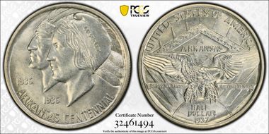 1937 50C Arkansas MS65