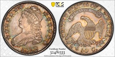 1822 50C O-110a AU58