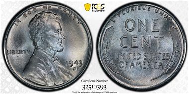 1943-S 1C MS67