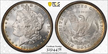 1878 8TF $1 VAM 17, Diagonal in 8 MS64