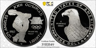 1983-S $1 Olympic PR70DCAM