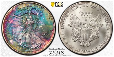 1986 $1 Silver Eagle MS68