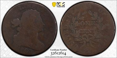 1803 1C Small Date, Small Fraction AG3BN