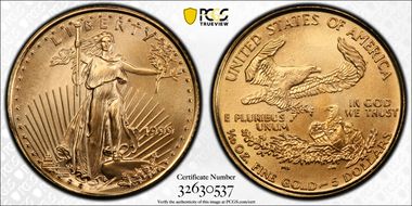 1999 $5 Gold Eagle MS70