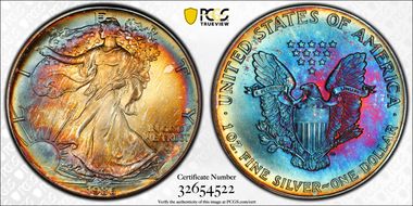 1986 $1 Silver Eagle MS67