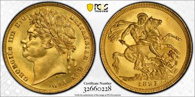 1821 Sov S-3800 MS65