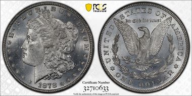 1878 7/8TF $1 VAM 31, Lines Thru Leg MS63