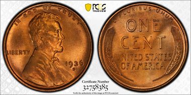 1936-D 1C MS67RD