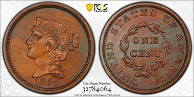 1854 1C J-161 Original PR63BN