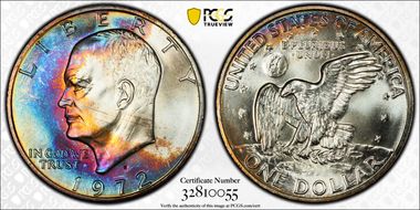 1972-S $1 Silver MS66