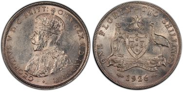 1926(m & sy) Florin AU58