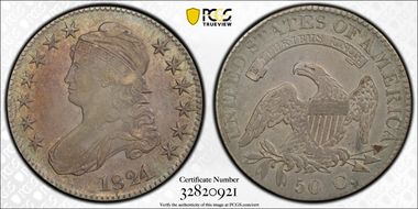 1824/1 50C O-101a VF30